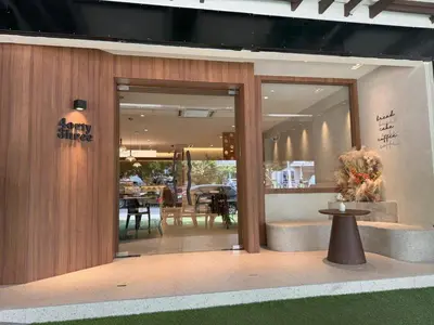 a store front with a table in front of it at D'Garden Hotel Kuala Lumpur in Kuala Lumpur