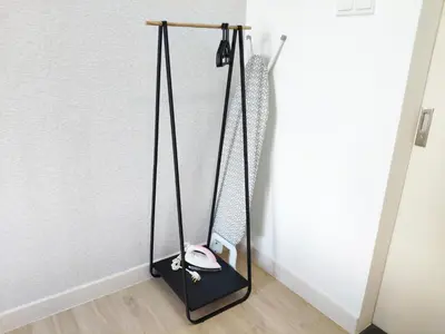 a black bag sitting in the corner of a room at Arte Plus - Family Suite, 5 pax, Jalan Ampang in Kuala Lumpur