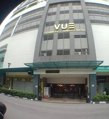 a building with a wii sign on the front of it at VUE RESIDENCE SERVICE SUITE - Studio 3 pax in Kuala Lumpur