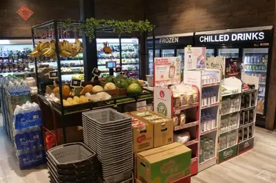 a grocery store filled with lots of fruits and vegetables at Valencia Dorm at Mercu Summer Suites KLCC in Kuala Lumpur