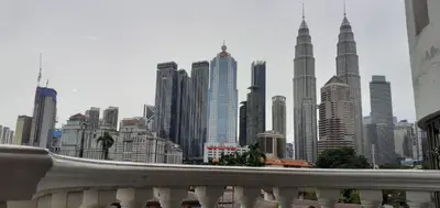 a view of a city skyline with tall buildings at Omar's Place 2 in Kuala Lumpur