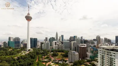 a view of auckland city skyline with the space needle at Ceylonz Suites Kuala Lumpur, Roam in Kuala Lumpur