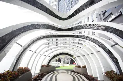 a view of a building with a tunnel at ARTE MONT KIARA BY PSM Luxury Suites in Kuala Lumpur