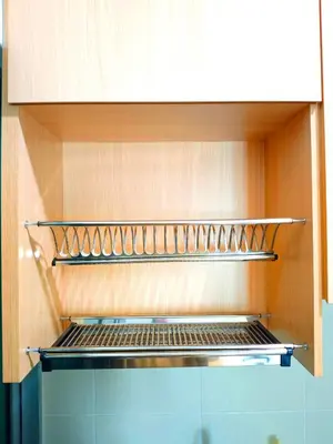 a kitchen oven with two racks on the wall at Razak City Residence at Sungai Besi, Kuala Lumpur by Liberty Homes in Kuala Lumpur