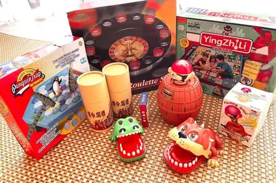 a table with lego toys and a game and a box at Fahrenheit88 - China Theme Kuala Lumpur Bukit Bintang in Kuala Lumpur
