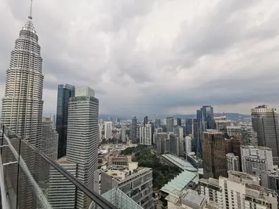 a view of a city from the top of a building at Sky Suites KLCC by Autumn Suites Premium Stay in Kuala Lumpur