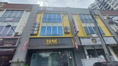 a front view of a building with a store at ONE AMPANG HOTEL in Ampang
