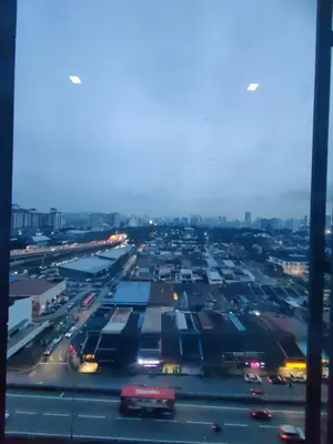 an aerial view of a parking lot with cars at M City 2 DUPLEX BEDROOM KLCC in Kuala Lumpur