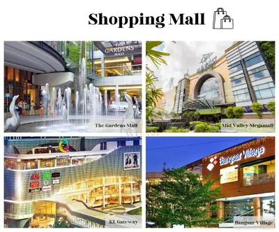a collage of four pictures of different buildings at The Parkville - Bangsar Trade Centre in Kuala Lumpur