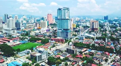 a large city with a lot of tall buildings at Mercu Summer Suites KLCC by Star Residence in Kuala Lumpur