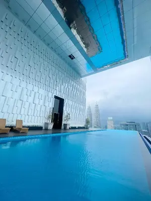a swimming pool on the top of a building at Platinum 2 by DM Suites KLCC , Kuala Lumpur in Kuala Lumpur
