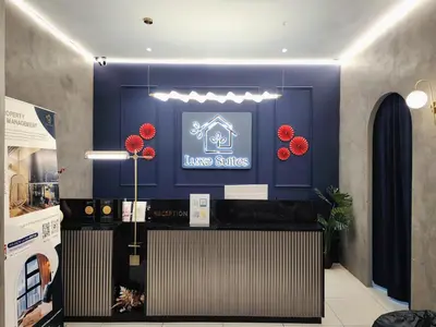 a blue wall with a kings squares sign in a store at The Robertson Bukit Bintang Luxe Suites in Kuala Lumpur