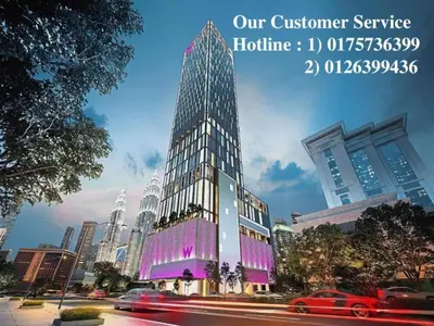 a rendering of a tall building in a city at Tropicana The Residences KLCC By Luxury Suites in Kuala Lumpur