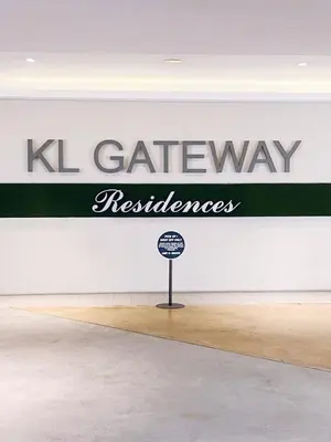 a sign on a wall that reads karylewayresbestos at Connected train 3 Bedrooms - ABOVE KLGATEWAY MALL 14 in Kuala Lumpur