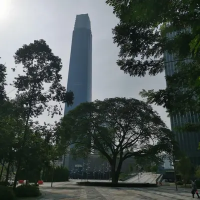 a view of the washington tower from a park at Hotel Damai Kuala Lumpur in Kuala Lumpur