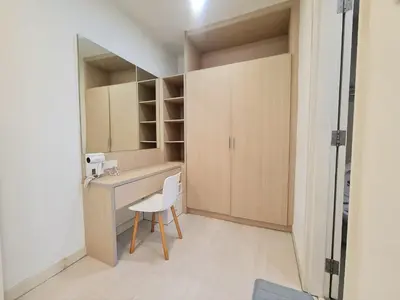 a small room with a desk and a chair at Bukit Bintang KLCC Binjai 8 Premium Soho Apartment by Sarah's Lodge in Kuala Lumpur