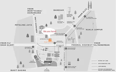 a map of the proposed redevelopment of the waverley pavilion at SuperNova Bangsar South Mid Valley Universiti Malaya in Kuala Lumpur