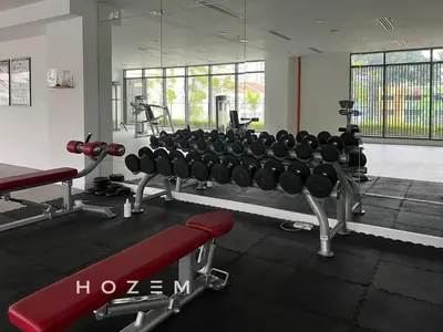 a gym with a lot of equipment in a room at SBR2B Hozem KL1305 Apartment Old Klang Road in Kuala Lumpur
