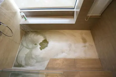 a bathroom with a dirty floor and a window at ExpressionZ Suites KLCC by EC in Kuala Lumpur