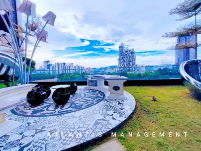 a group of chickens sitting on top of a table at Arte Mont Kiara, Private Elegant Suite manage by Atlantis Management in Kuala Lumpur