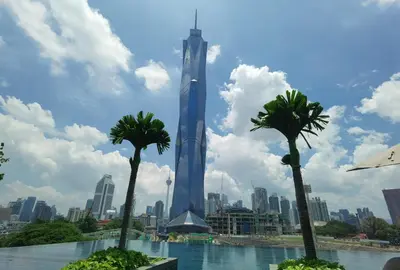 a view of the burj khalifa from the city at Opus Residences KL Malaysia in Kuala Lumpur