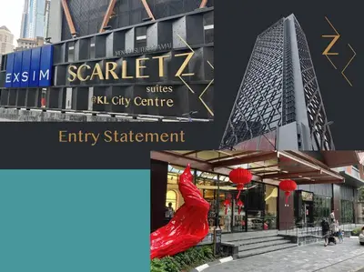 a collage of photos of a city with a building at Scarletz Suites • KLCC • King Bed (R) in Kuala Lumpur
