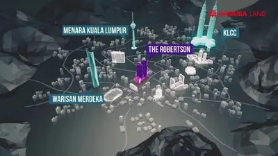 a map of the world with the mountains and a man in purple at Meta @ Robertson KL Bukit Bintang in Kuala Lumpur
