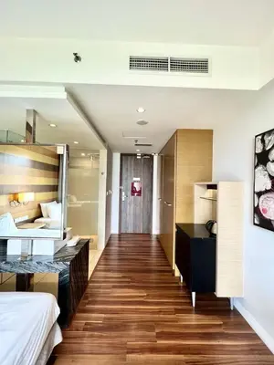 a bedroom with a bed and a desk in a room at D'Majestic by Lush Living in Kuala Lumpur