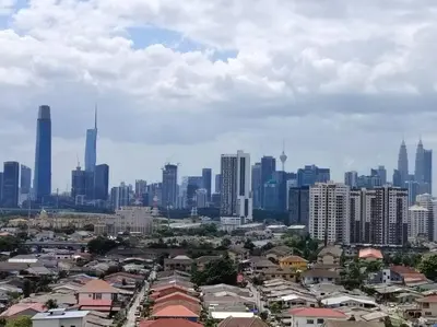 a cityscape of a city with tall buildings at Ampang 2-4 pax Studio AmpPoint in Ampang
